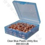 Clear Blue Plastic Utility Box (x1)