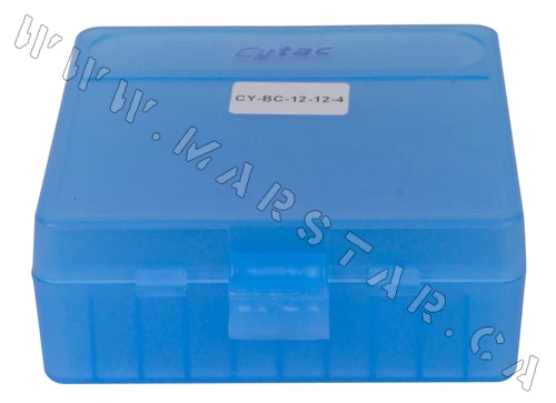 Cytac: Blue Plastic Cartridge Box – 9mm/38 spcl & Similar