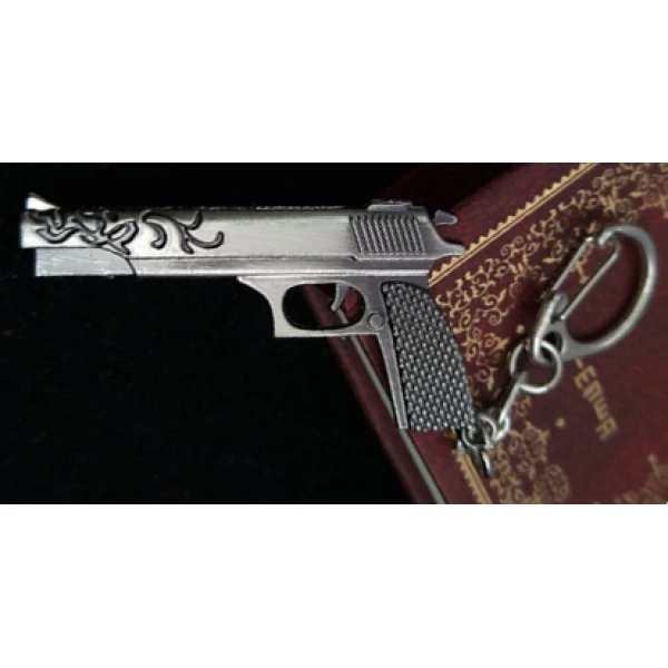 Metallic Pistol Keychain