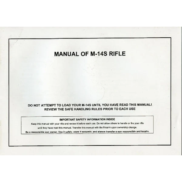 M14S Rifle Manual