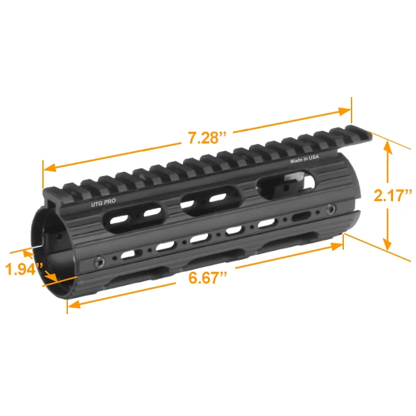 Leapers UTG PRO Model 4/15 Car Length Super Slim Drop-in Handguard - Image 2