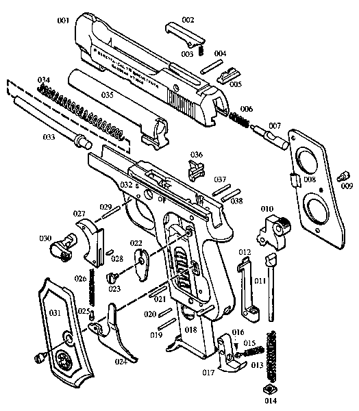 Beretta Model 1934 & 1935 Parts