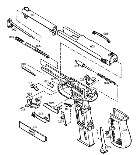 Mauser Pocket 1909/1910 Parts