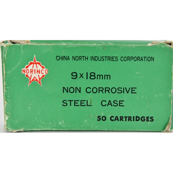 NORINCO 9×18 FMJ NON-CORROSIVE – BOX OF 50 – MARSTAR CANADA