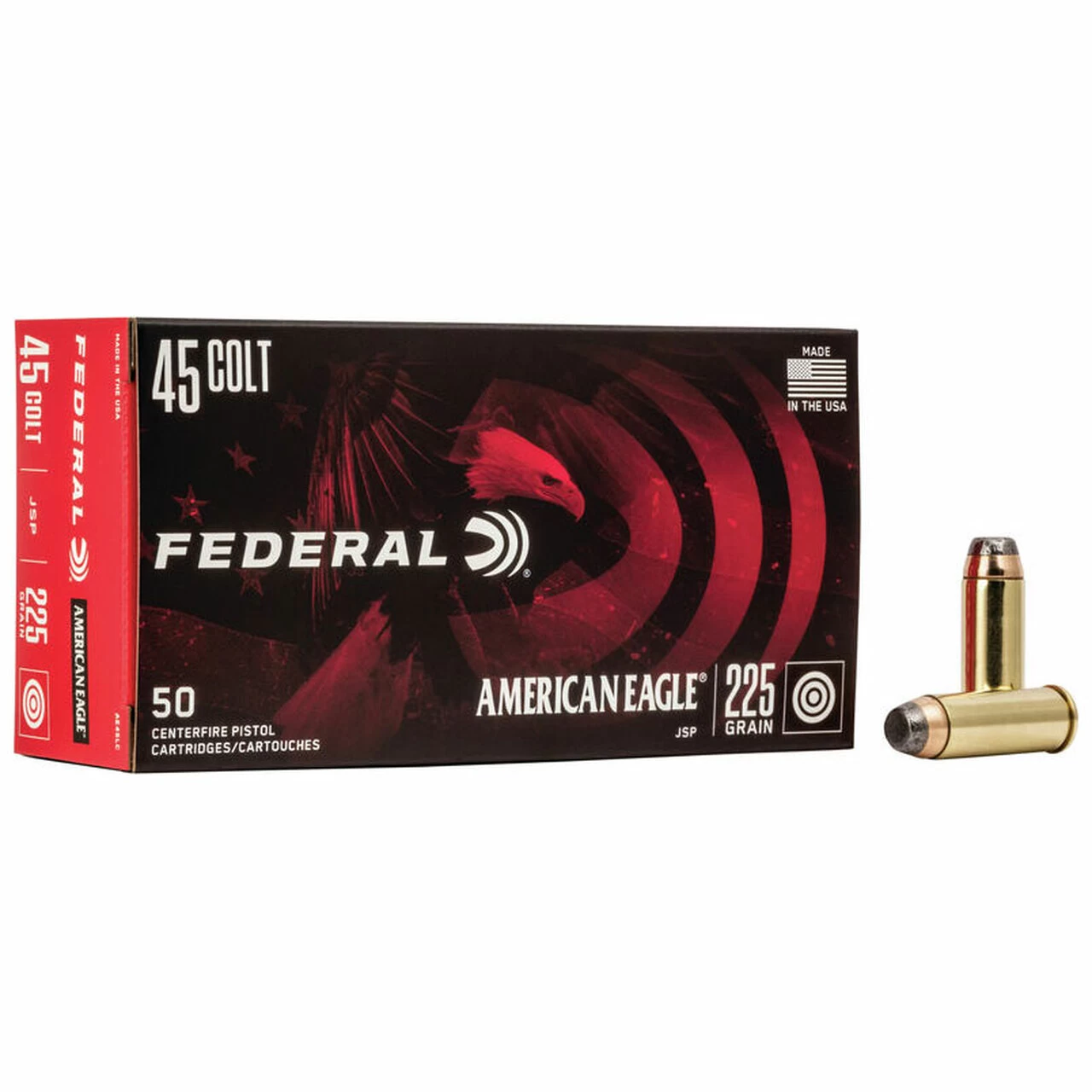 Federal American Eagle Handgun 45 Colt 225 gr JSP 50 rds