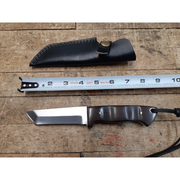 Handmade Japanese Steel Tanto Knife - Brown