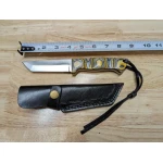 Handmade Japanese Steel Tanto Knife Yellow