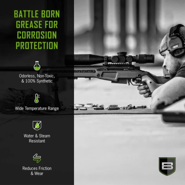 Battle Born 100% Synthetic Grease fortified with PTFE (12cc Syringe) - Image 3