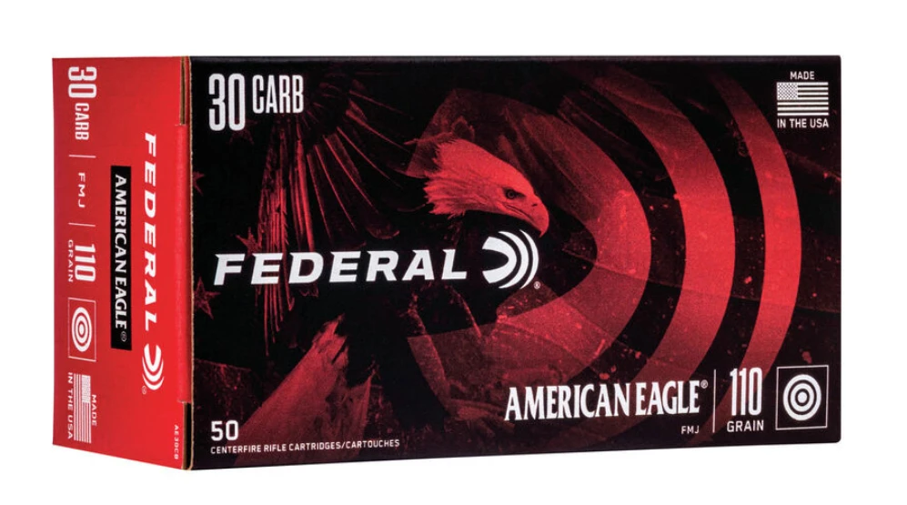 AMERICAN EAGLE 30 CARBINE 110GR FMJ 50RDS – AE30CB
