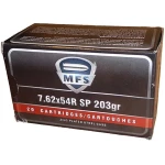 MFS 7.62x54R - 203Gr SP, Zinc Plated Steel Case, Non-Corrosive, 20rds Box
